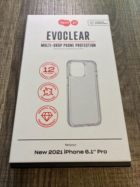 tech21 EvoClear Transparent Phone Case for 2021 iPhone 6.1" Pro